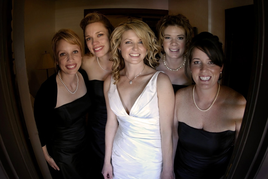 the bride and her maids of honour